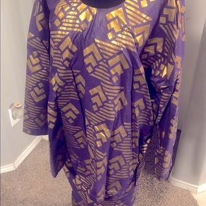 Purple and gold 2 piece African attire